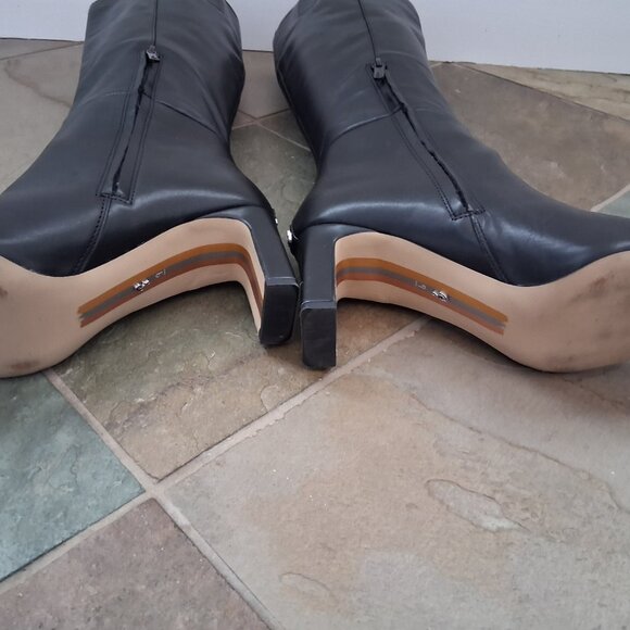 Sam Edelman Black Leather High Boot - Picture 6 of 11